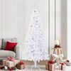 vidaXL &Aacute;rvore de Natal Artificial com 300 LEDs Branco 210 cm PVC e A&ccedil;o