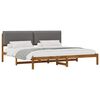 vidaXL Estrutura de Cama com Cabeceira Estofada