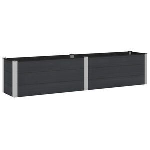 vidaXL Canteiro de jardim elevado Preto 250 x 50 x 54 cm