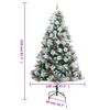 vidaXL &Aacute;rvore de Natal artificial articulada c/ pinhas e bagas 210 cm
