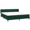 vidaXL Cama com molas colch&otilde;es 200x210 cm veludo verde-escuro