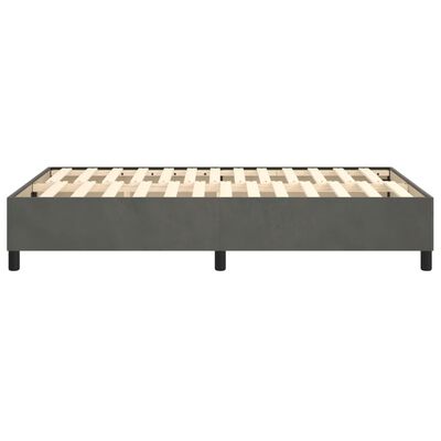 vidaXL Estrutura de cama com molas 120x200 cm veludo cinza-escuro