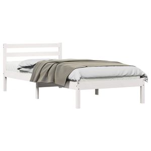 vidaXL Estrutura da Cama com cabeceira Branco 215,5 x 85,5 x 69,5 cm