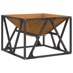 vidaXL Fire Pit Castanho 50 x 50 x 35 cm Aço