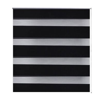Estore de rolo 100 x 175 cm, linhas de zebra / Preto