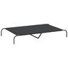 vidaXL Cama para c&atilde;es elevada 150x90x20cm tecido oxford e a&ccedil;o preto