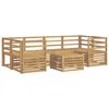 vidaXL Conjunto de Sof&aacute;s para Exterior 7 pcs Branco
