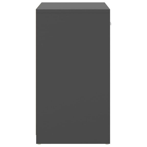 vidaXL Banco sapateira 94,5x31x57 cm derivados de madeira cinzento