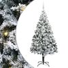 vidaXL &Aacute;rvore de Natal Artificial Branco 210 cm PVC, A&ccedil;o e Pl&aacute;stico