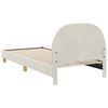 vidaXL Estrutura de Cama Infantil com Cabeceira Creme 90 x 190 cm
