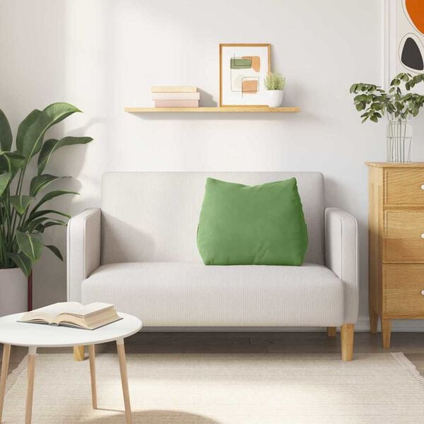 vidaXL Travesseiro para Costas Verde Claro 60 x 20 x 50 cm