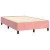 vidaXL Cama boxspring com colch&atilde;o 120x190 cm veludo rosa