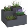 vidaXL Vaso de Jardim Antracite 100 x 100 x 60 cm A&ccedil;o
