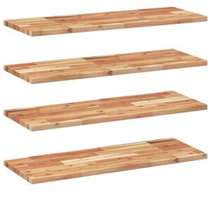 vidaXL Prateleiras flutuantes 4 pcs ac&aacute;cia maci&ccedil;a c/ acabamento a &oacute;leo