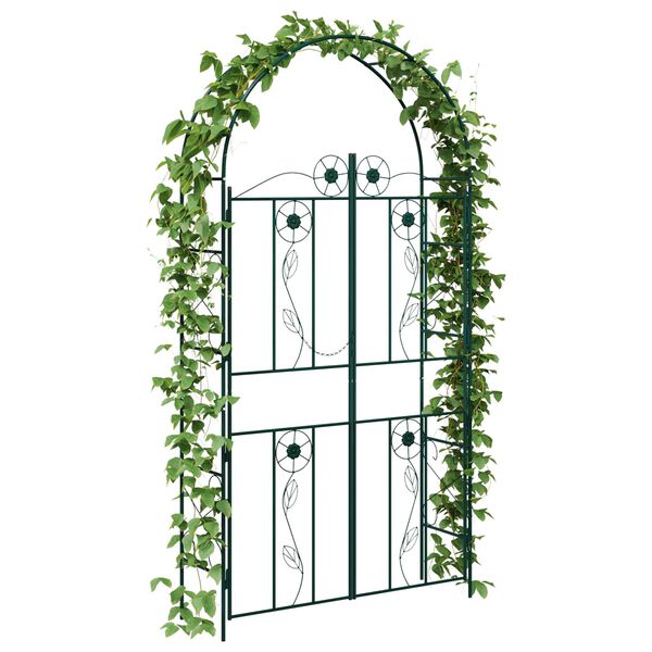 vidaXL Arco de Jardim Liso Verde 115 x 37 x 226 cm