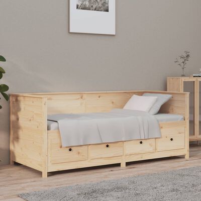 vidaXL Sofá-cama 100x200 cm madeira de pinho maciça