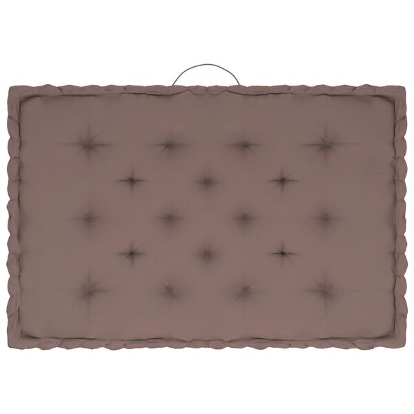 vidaXL Almofad&otilde;es p/ sof&aacute; de paletes 4pcs algod&atilde;o cinzento-acastanhado