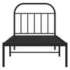 vidaXL Estrutura de cama com cabeceira 80x200 cm metal preto