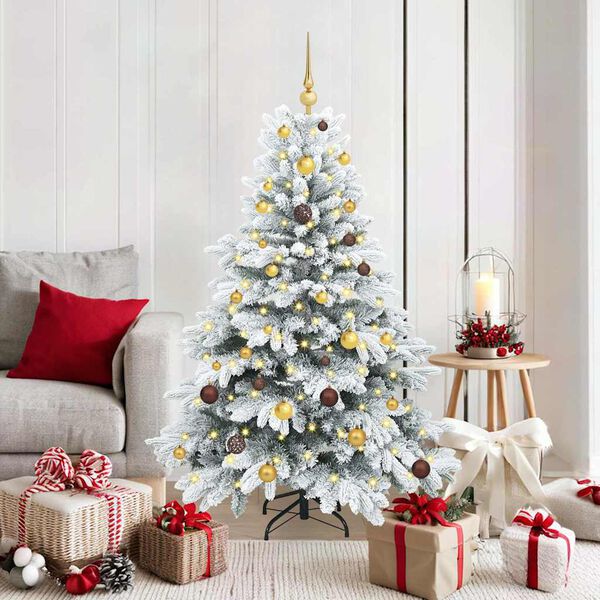 vidaXL &Aacute;rvore de Natal Artificial com 150 LEDs Branco 150 cm PE e PVC