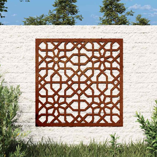 vidaXL Decora&ccedil;&atilde;o p/ muro de jardim 55x55 cm a&ccedil;o corten design &aacute;rabe