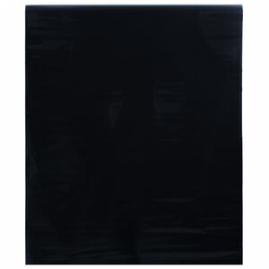 vidaXL Pel&iacute;cula para janela est&aacute;tica 45x500 cm PVC preto fosco