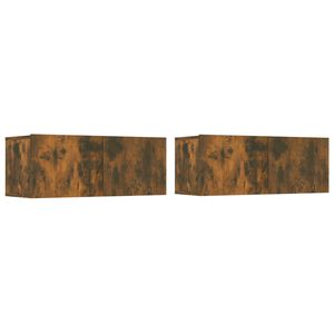 vidaXL M&oacute;veis de TV 2 pcs 80x30x30cm derivados madeira carvalho fumado