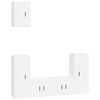 vidaXL Conjunto m&oacute;veis de TV 5 pcs madeira processada branco
