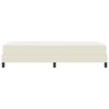 vidaXL Estrutura da Cama com colch&atilde;o Creme 90 x 200 cm tecido