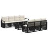 vidaXL Conjunto de Sof&aacute; de Jardim 8 unid. Preto 55 x 55 x 37 cm