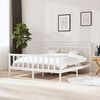 vidaXL Estrutura de cama 160x200 cm madeira maci&ccedil;a branco