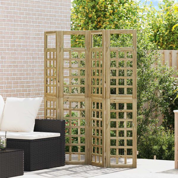 vidaXL Ecrã de privacidade Manual 4 pcs Castanho 160 x 180 cm