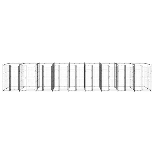 vidaXL Canil de exterior 21,78 m&sup2; a&ccedil;o