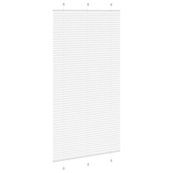 vidaXL Branco Plissada Cega 105x200cm Largura Tecido 104,4cm Poli&eacute;ster