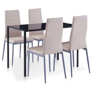 vidaXL Conjunto de jantar 5 pcs cappuccino