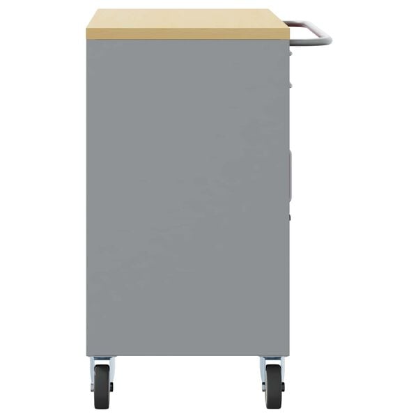 vidaXL Arm&aacute;rio de Trabalho 3 pcs Preto e Cinza 150 x 55 x 85 cm