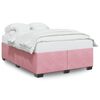 vidaXL Estrutura de cama 140x190 cm veludo rosa