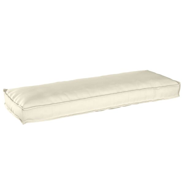 vidaXL Conjunto de Almofadas para Palete 2 pcs Creme 120 x 40 x 8 cm