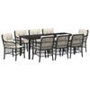vidaXL Conjunto de Jantar para Jardim 9 unid. Preto vime PE