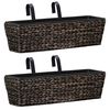 vidaXL Floreiras de pendurar 2 pcs jacinto de &aacute;gua castanho
