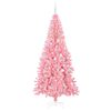 vidaXL &Aacute;rvore de Natal com 300 LEDs com suporte Rosa 210 cm PVC