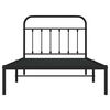 vidaXL Estrutura de cama com cabeceira 100x200 cm metal preto