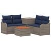 vidaXL Conjunto de Sof&aacute;s 6 unid. Cinza e Azul Marinho