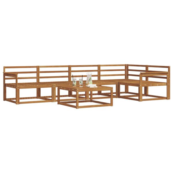 vidaXL Conjunto de Sof&aacute;s para Exterior 6 pcs Natural