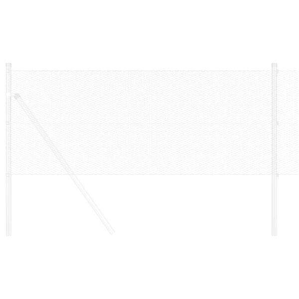 vidaXL Cerca Hexagonal Prateado 0,6 x 10 m Aço galvanizado