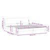 vidaXL Estrutura de cama Dover 193x203cm couro artificial preto