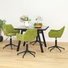 vidaXL Cadeiras de jantar girat&oacute;rias 4 pcs veludo verde-claro