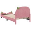 vidaXL Estrutura de Cama Infantil com Cabeceira Rosa 90 x 190 cm