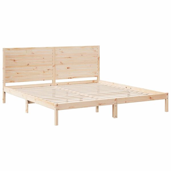 vidaXL Cama extra longa sem colch&atilde;o 180x210 cm madeira maci&ccedil;a