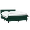 vidaXL Box Cama primavera com Colch&atilde;o Verde Escuro 140x210 cm Veludo