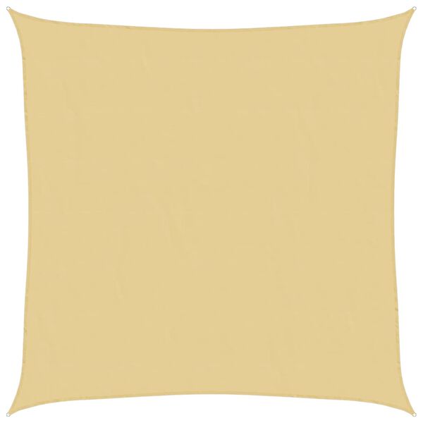 vidaXL Para-sol estilo vela 7x7 m oxford 100% poli&eacute;ster cor areia
